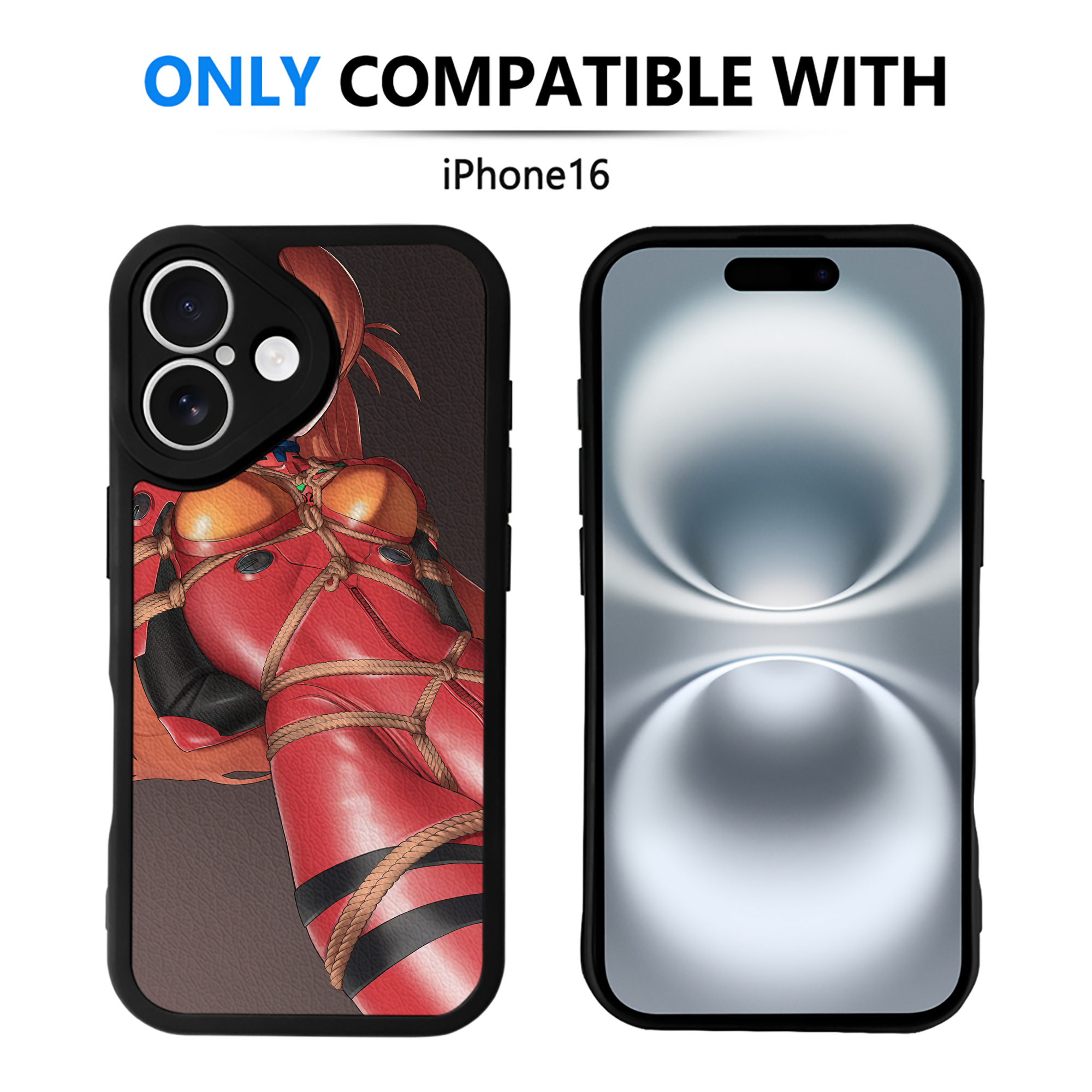 （画像用） EVA 新世紀エヴァンゲリオン 【iPhone 16シリーズ対応】シリコンスマホケース（レザー調） 材質：シリコン